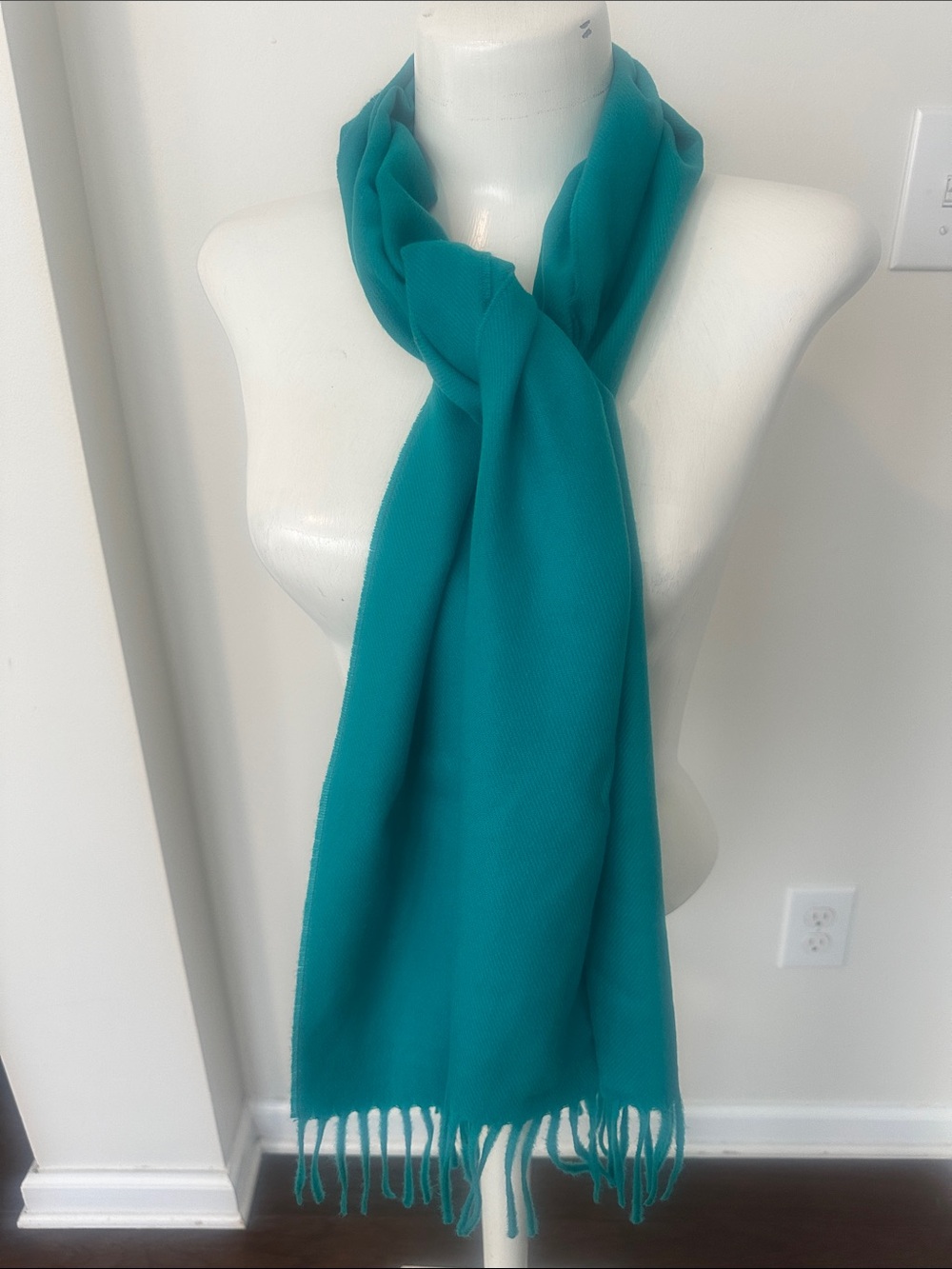 100% Cashmere Green Cashmere Scarf